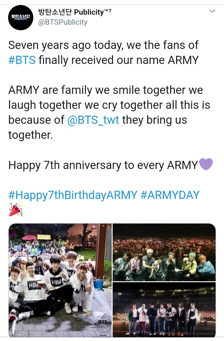 Anniversary army bts